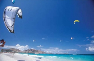 Kitesurf na praia 